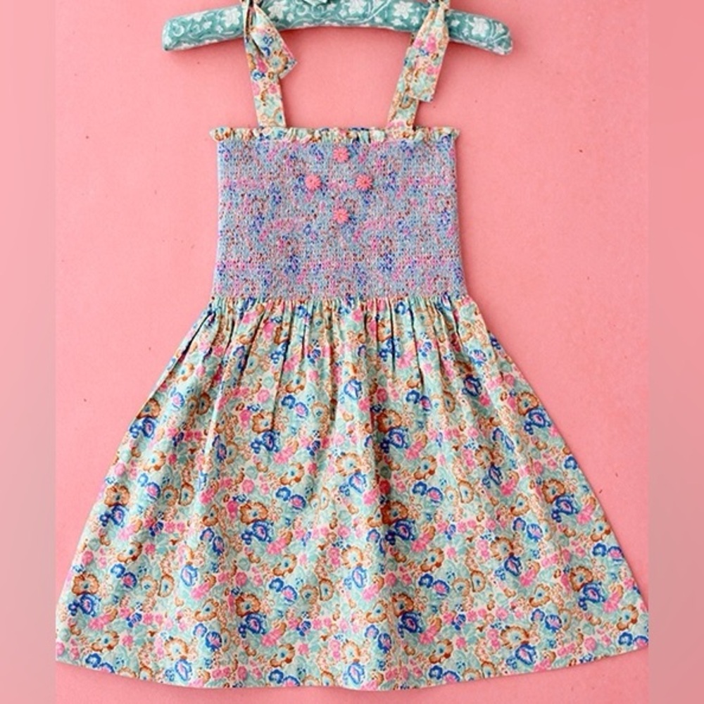 Bonjour Diary Blue Garden long skirt dress 2y